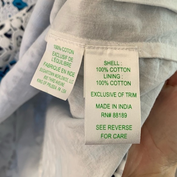 NEW Lilly Pulitzer Brooke Tunic Dress Hippy Hippy Shake Embroidered Pattern Blue - Picture 7 of 9